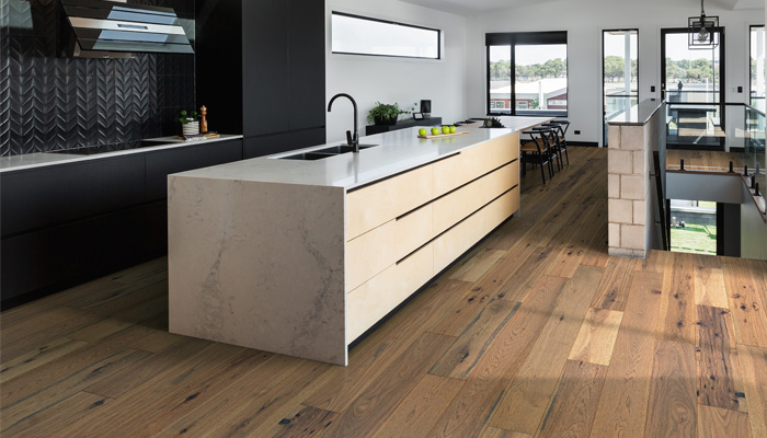 engineered hardwood flooring in kitchen
